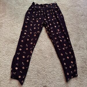 Billabong Women’s Medium Purple Geometric Print Pants - Boho 90s Inspired